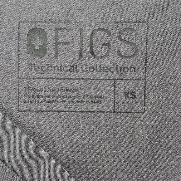 FIGS Casma Three-Pocket Scrub Top Charcoal Gray Women's XS - Picture 5 of 10